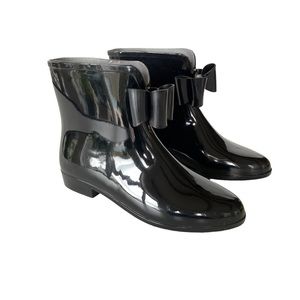 Rain Boots Henry Ferrera Black Shiny Classic Ankle Size EU 39